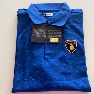 Royal blue polo shirt for men from Lamborghini brand new with tags